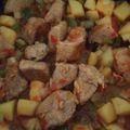 El cooksnap de Teresa Perez cuando hizo Carne de puerco a la Mexicana.