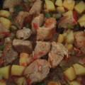 El cooksnap de Teresa Perez cuando hizo Carne de puerco a la Mexicana.
