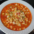 El cooksnap de Number One cuando hizo Garbanzos con lomos de merluza.