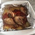 El cooksnap de Wilson Vargas cuando hizo Muslos de pollos con papas al horno.