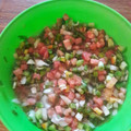El cooksnap de María de los Ángeles Pérez cuando hizo Salsa criolla.