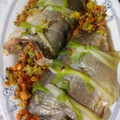 El cooksnap de Adela Alonso Gallegos cuando hizo Lubina rellena de almendras y verduras.