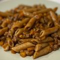 El cooksnap de Juanjo García cuando hizo Macarrones boloñesa de soja texturizada.