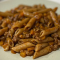 El cooksnap de Juanjo García cuando hizo Macarrones boloñesa de soja texturizada.