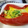 El cooksnap de Isa cuando hizo Morrones rellenos con carne a cuchillo y salsa dietética.