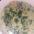 El cooksnap de Cristina Rojas Fuentes cuando hizo Espinaca fresca con calabacín en crema y huevo duro 🥚.