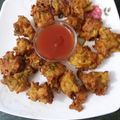 Vanika Agrawal's cooksnap of when they made Onion filters/ payaz ke pakode.