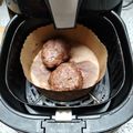 El cooksnap de Maria Paz Dominguez/ @pacitamama en instagram cuando hizo Hamburguesa de vacuno en la freidora clean.