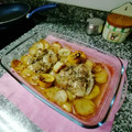 El cooksnap de merce cuando hizo Jamoncitos de pollo asado con patatas al vino blanco.
