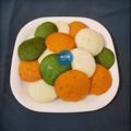 Neelam Gupta 's cooksnap of when they made Tricolor idlis - tiranga idlis.