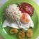 El cooksnap de @tesa.cuina cuando hizo Arroz a la cubana con huevo frito y plátano.