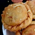 pragya bharti's cooksnap of when they made Mava / khoya Chandrakala Gujiya.