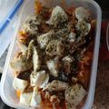 El cooksnap de Marta Jiménez-Bravo cuando hizo Pasta con berenjena, tomates y mozzarella fresca.