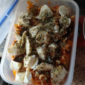 El cooksnap de Marta Jiménez-Bravo cuando hizo Pasta con berenjena, tomates y mozzarella fresca.