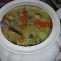 El cooksnap de Sara A.Q. cuando hizo Caldo de pollo con Cabello de ángel.