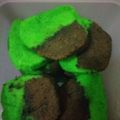 Cooksnap dari Nhur Vhiaty untuk resep Brownis Kukus Coklat Pandan