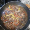 John Clark's cooksnap of when they made Bell Pepper Steak.