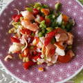 El cooksnap de Zaira cuando hizo Salpicón de mariscos.