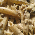 El cooksnap de María José cuando hizo Rigatoni con nueces y queso gorgonzola.