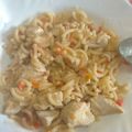 El cooksnap de Sara García Ramajo cuando hizo Fideuá de pollo.