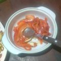 El cooksnap de Alicia Romero cuando hizo Morrón asado sobre la hornalla.