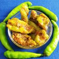 Heejal Pandya's cooksnap of when they made ભરેલા મરચા (Bharela Marcha Recipe in Gujarati).