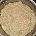 El cooksnap de Xabier De Bidegain cuando hizo Pasta con camarones.