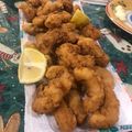 El cooksnap de Camm Rivas cuando hizo Camarones empanizados fritos.