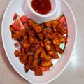 Harsha Solanki का कुकस्नैप जब उन्होंने आलू छिलका फ्राई (Aloo chhilka fry recipe in hindi) बनाया था।