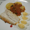 El cooksnap de Maria Sanchez de Ron cuando hizo Merluza con pisto, patatas, huevo y zanahoria en Thermomix.