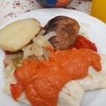 El cooksnap de Benito Garcia Escobar cuando hizo Salsa de pimientos del piquillo con nata.