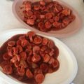 El cooksnap de Manuel Lopez cuando hizo Salchichas en guajillo.