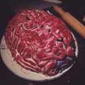 El cooksnap de Chef Marcos cuando hizo Tarta de cerebro para Halloween.