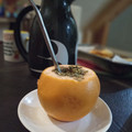 El cooksnap de Paola cuando hizo Mate en pomelo.