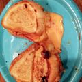 Sandra's cooksnap of when they made Italian style texas toast sandwich.