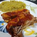 El cooksnap de Veronica Tuñon cuando hizo Ribs a la barbacoa con batatas fritas.