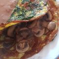 El cooksnap de Nelly Tobías cuando hizo Omelette con espinacas y champiñones.