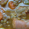 El cooksnap de edu cuando hizo Lentejas pardinas con verduras y salchichas frescas.
