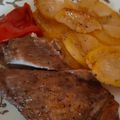 El cooksnap de GOOMER (en salsa verde) cuando hizo Secreto ibérico con miel al horno con patatas panaderas.