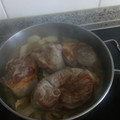 El cooksnap de Sabrina cuando hizo Cerdo con patatas.