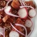 El cooksnap de Bibi García cuando hizo Tiradito de atún rojo.