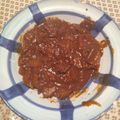 El cooksnap de Selene Sánchez cuando hizo Bisteces en chile pasilla.