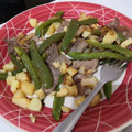 El cooksnap de Enrique Monroy cuando hizo Bistec con papas y rajas.