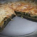 El cooksnap de Luli Ferrer cuando hizo Tarta de espinaca y pollo con salsa blanca.