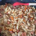 El cooksnap de Natalia cuando hizo Rico plato de fideos con porotos.