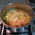 El cooksnap de sramella cuando hizo Peperonata (antipasto).