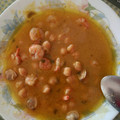 El cooksnap de kakem cuando hizo Garbanzos con langostinos y almejas.