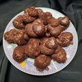 Cooksnap Siti Zulfa Sentyaki semasa beliau membuat Biskut oat coklat (biskut 3 bahan).
