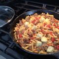 Judith Huddleston's cooksnap of when they made Italian sausage pasta.