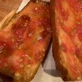 El cooksnap de Amaru Maeda cuando hizo Tumaca. "Pà amb tomàquet" triturado casero.